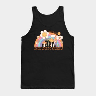 " Show Love To Yourself " groovy retro hippie design with self love design Tank Top